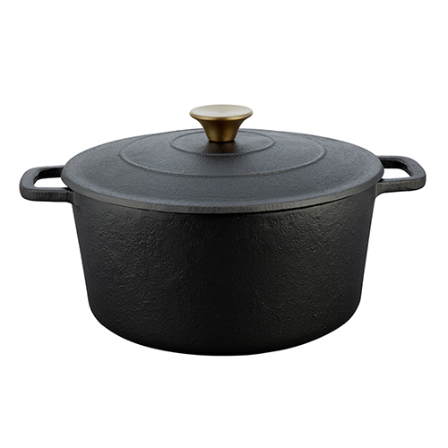 black color 5L enamel cast iron casserole