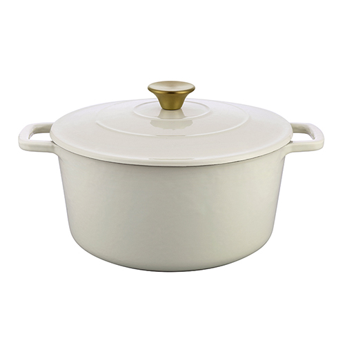 white color 5L enamel cast iron casserole