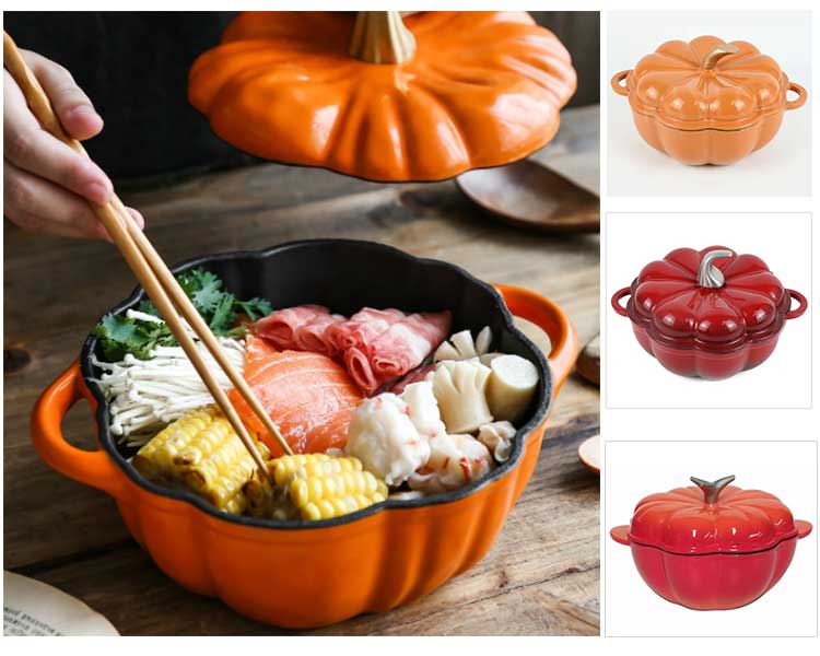 cast iron cookware casserole set