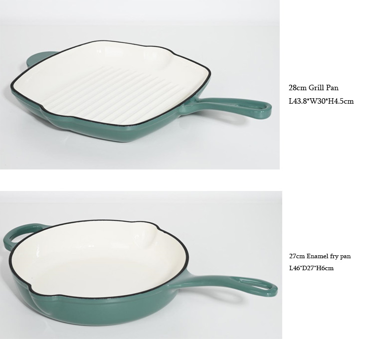 enameled cast iron grill pan