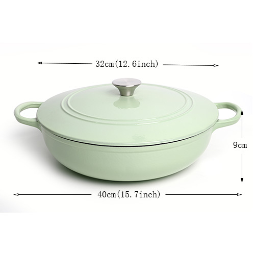 32cm cast iron enamel shallow casserole wholesale price