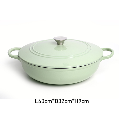 32cm enameled cast iron shallow casserole