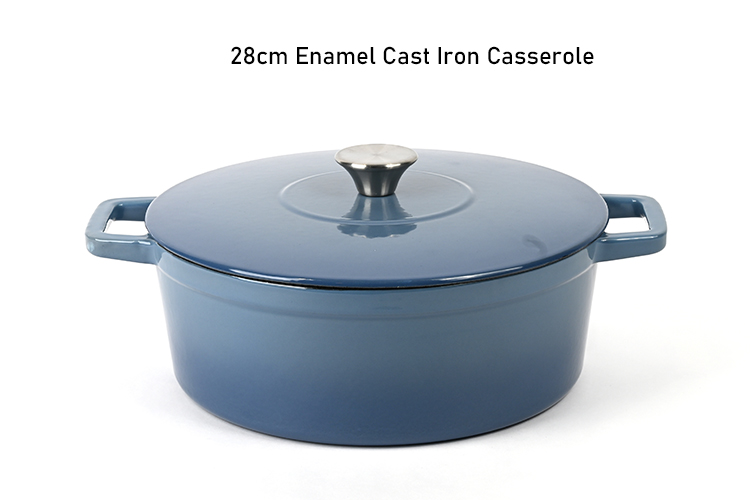 enamel cast iron casserole pot