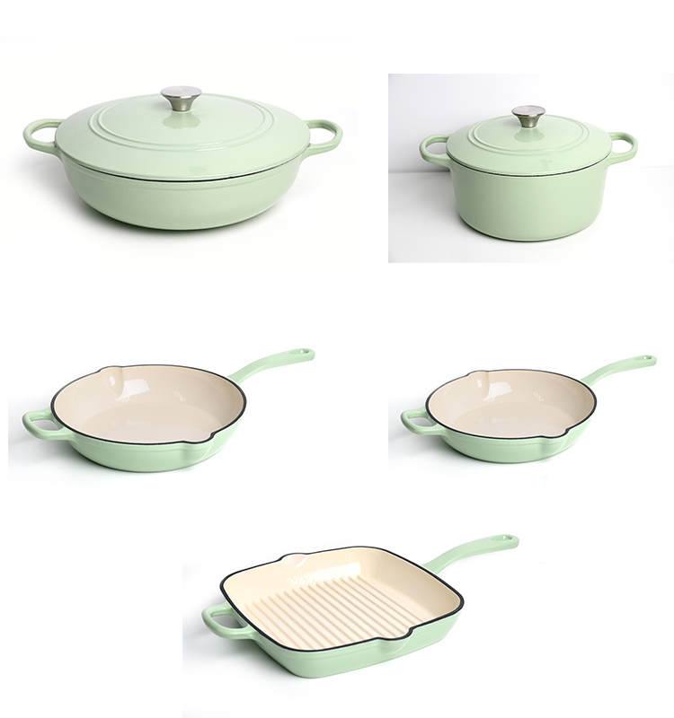 raylon enameled cast iron cookware set