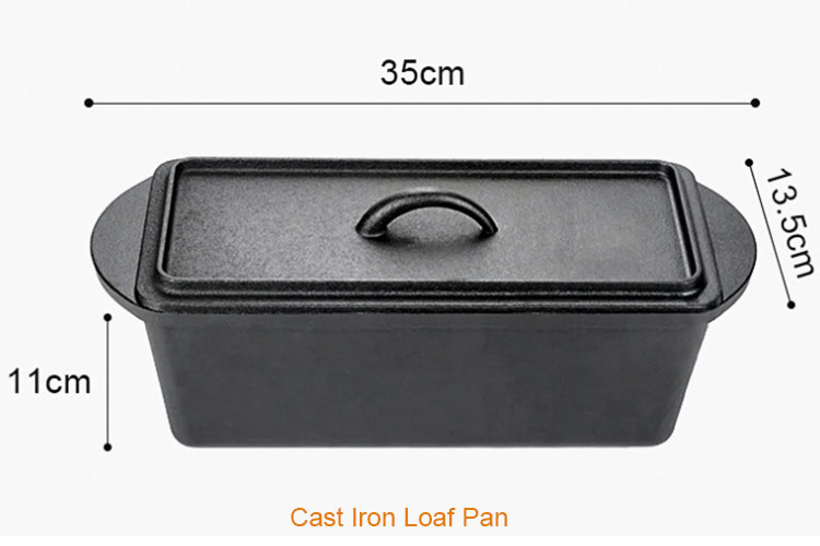 pre-seasoned cast iron cookware loaf pan wholesale