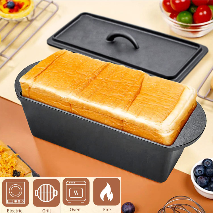 non-stick bread loaf pan with lid