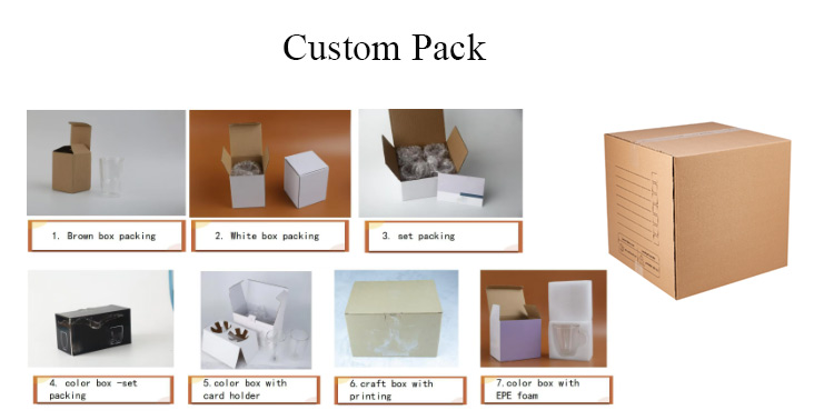 custom packing for borosilicate glass cups